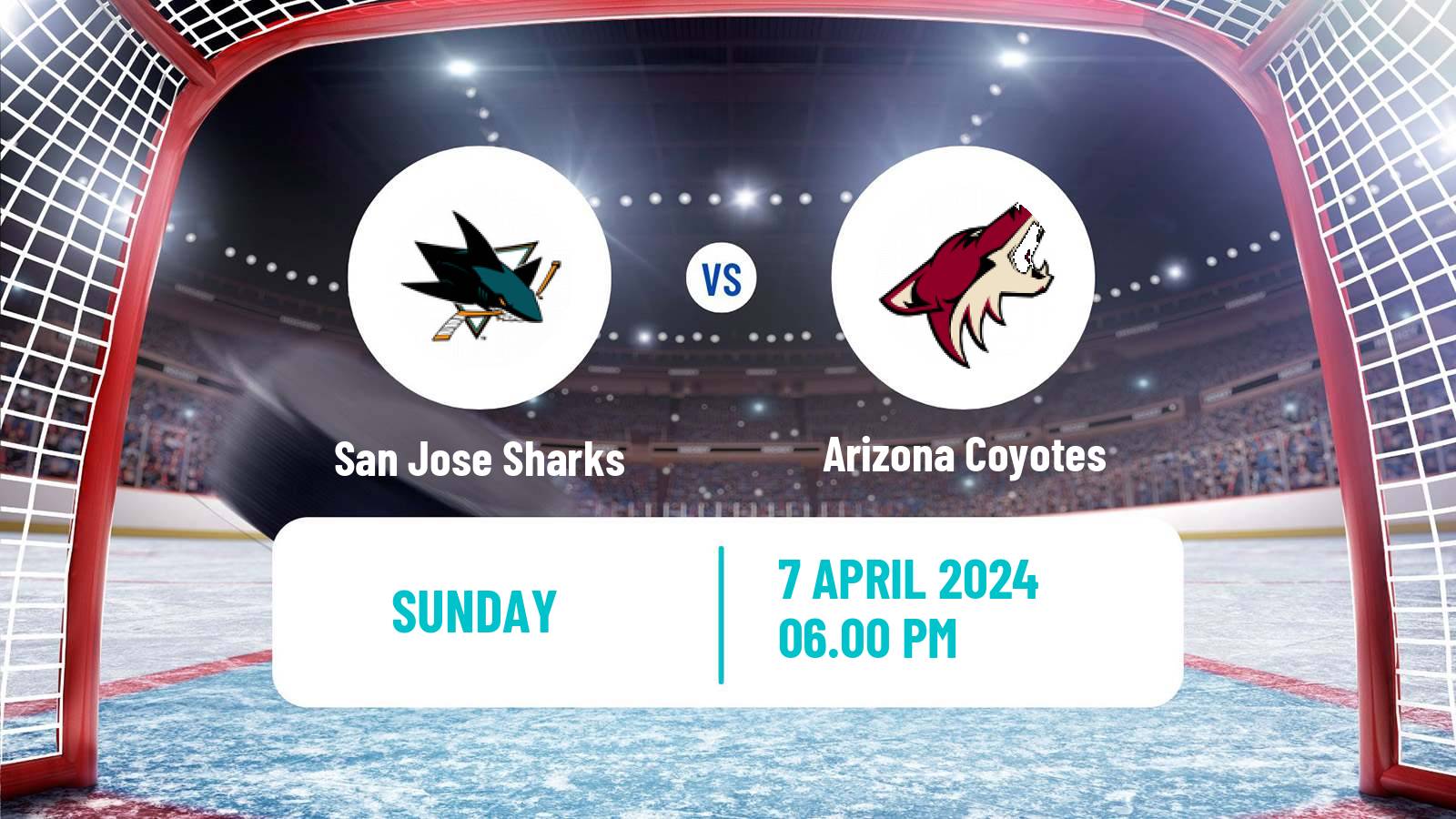 Hockey NHL San Jose Sharks - Arizona Coyotes