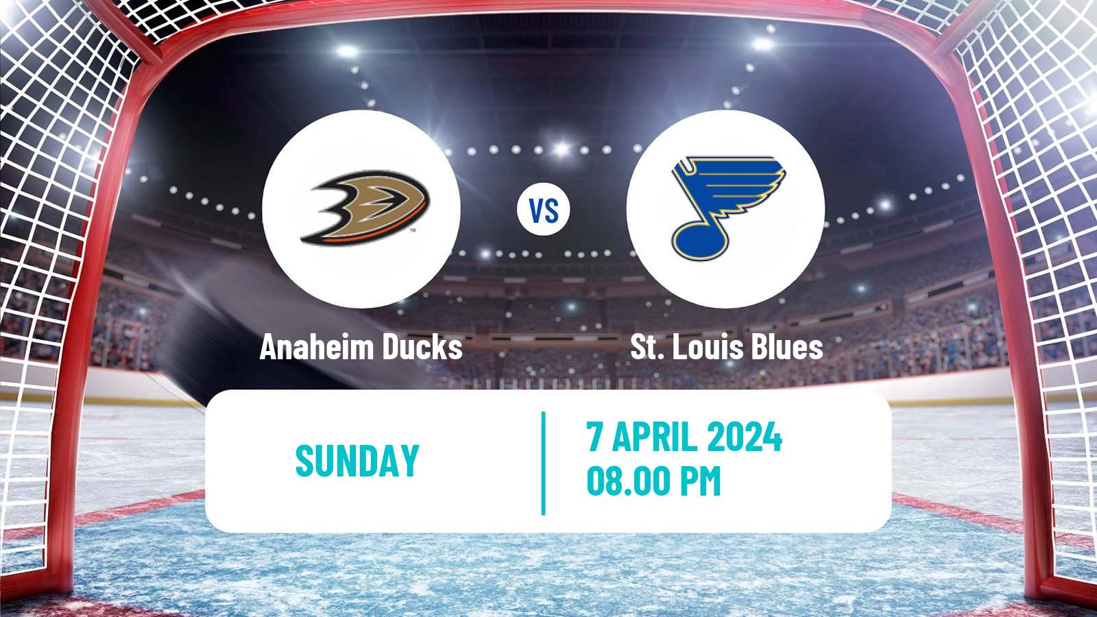 Hockey NHL Anaheim Ducks - St. Louis Blues