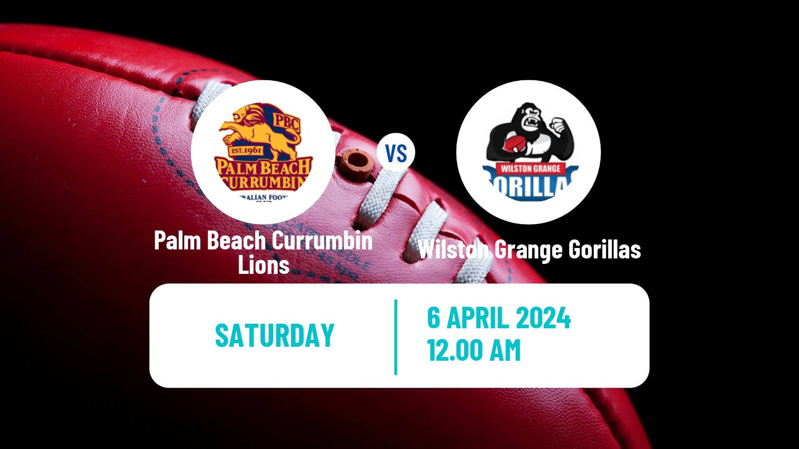 Aussie rules QAFL Palm Beach Currumbin Lions - Wilston Grange Gorillas
