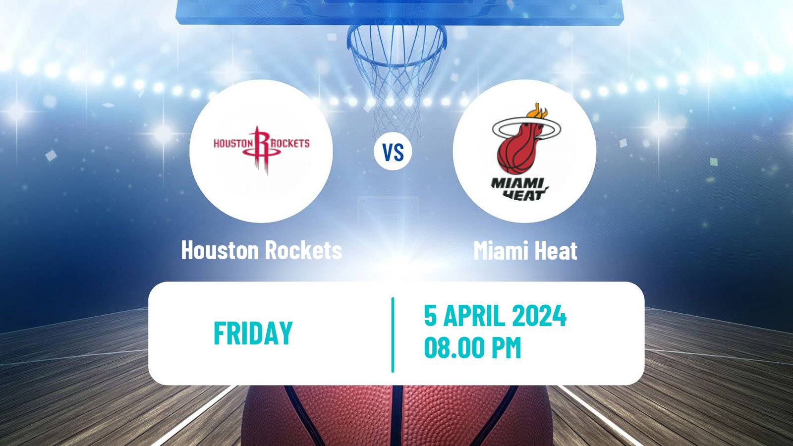 Basketball NBA Houston Rockets - Miami Heat