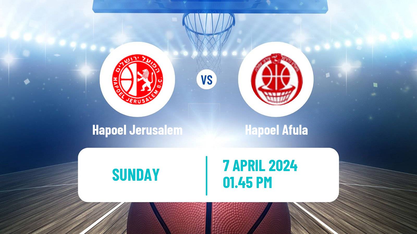 Basketball Israeli Basketball Super League Hapoel Jerusalem - Hapoel Afula