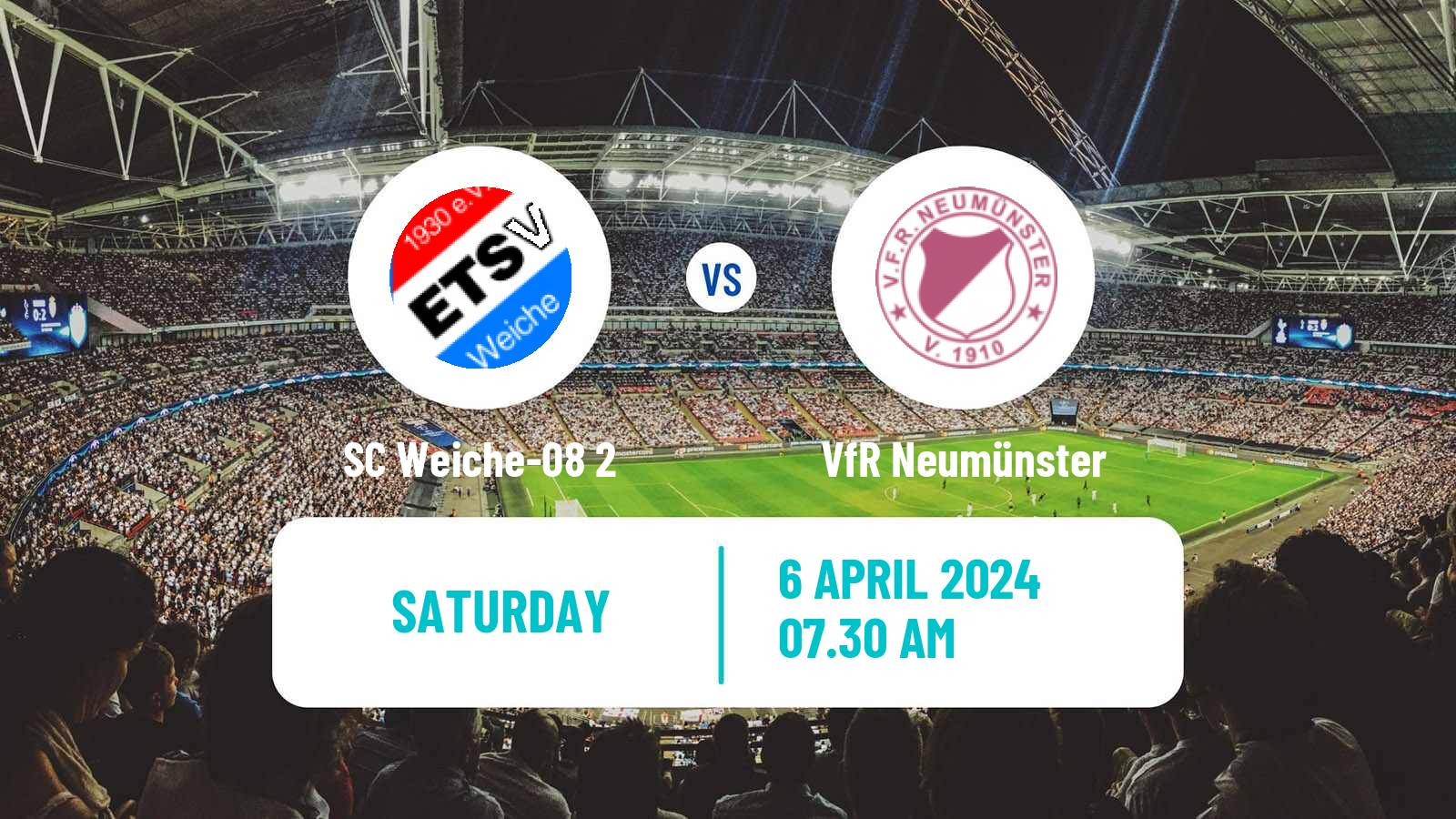 Soccer German Oberliga Schleswig-Holstein SC Weiche-08 2 - VfR Neumünster