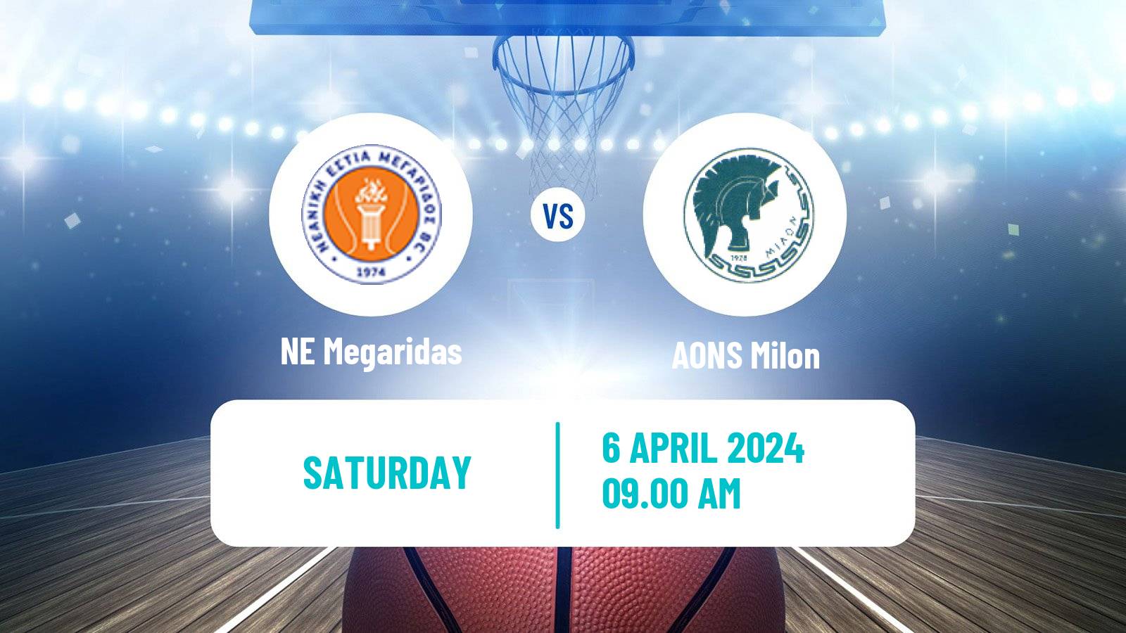 Basketball Greek Elite League Basketball Megaridas - AONS Milon