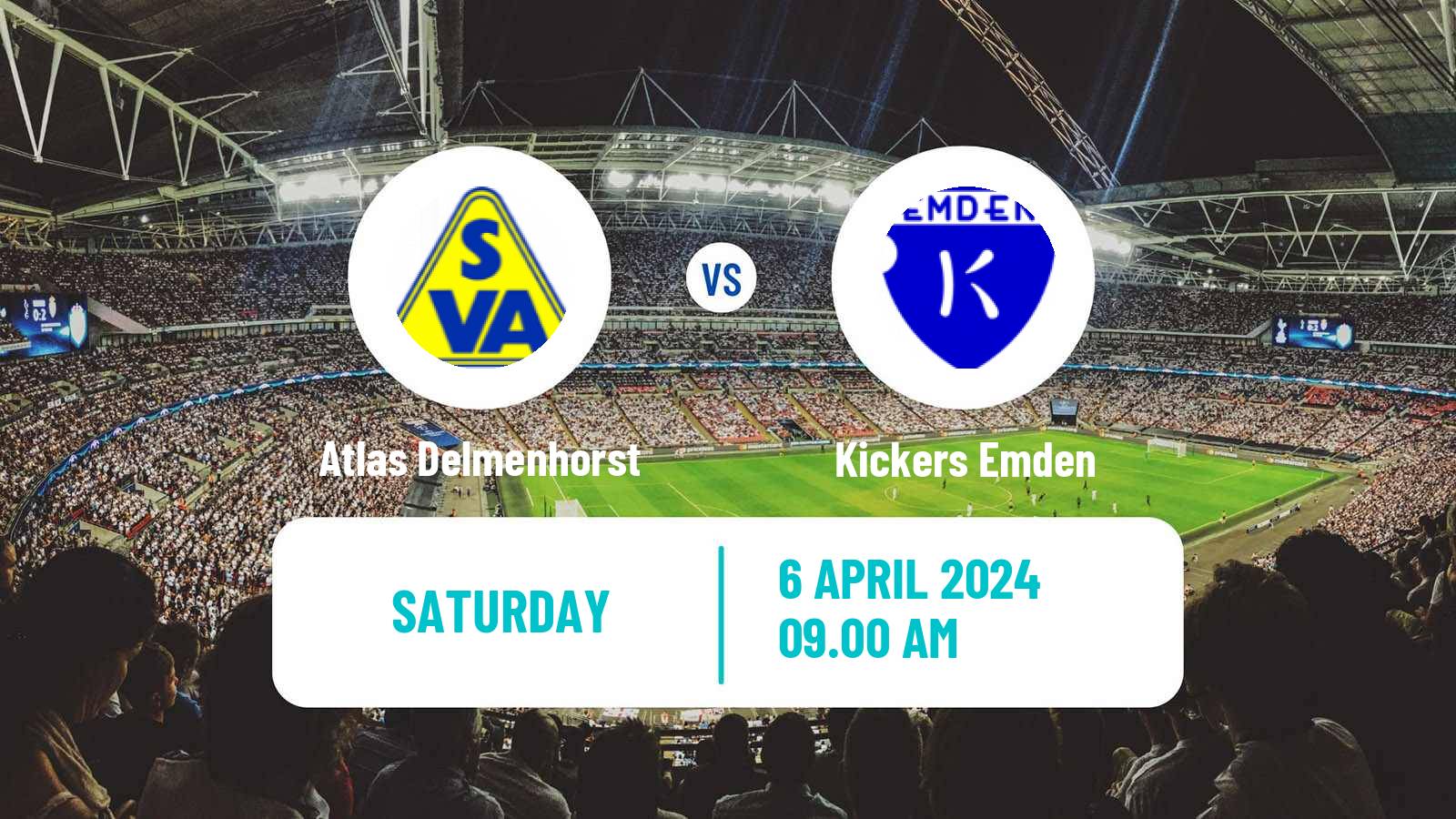 Soccer German Oberliga Niedersachsen Atlas Delmenhorst - Kickers Emden