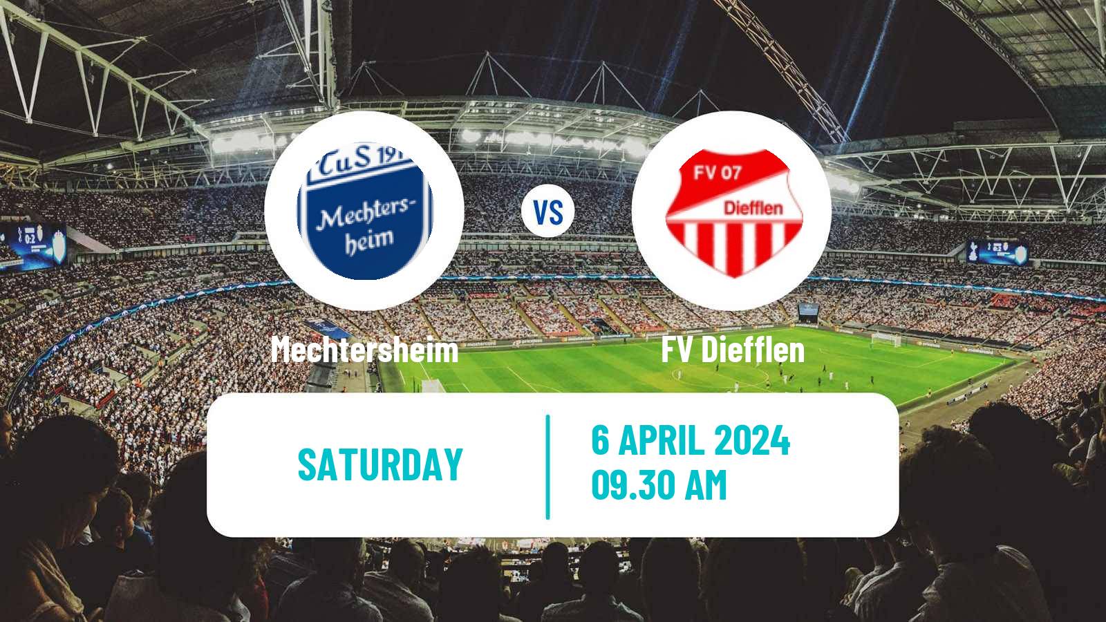 Soccer German Oberliga Rheinland-Pfalz/Saar Mechtersheim - Diefflen