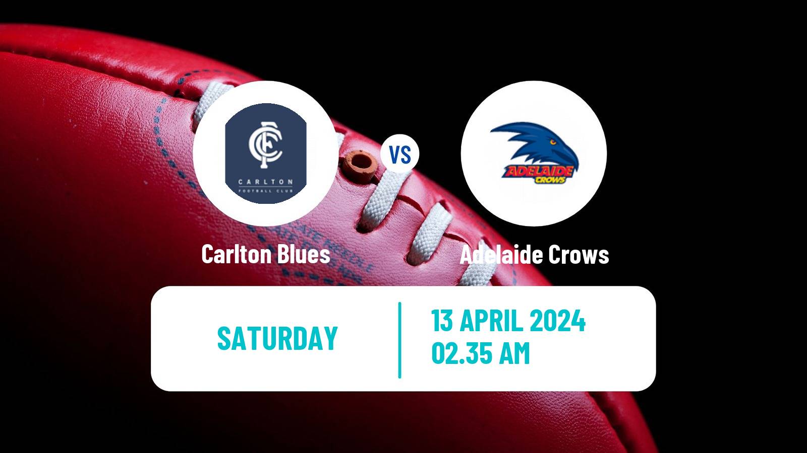 Aussie rules AFL Carlton Blues - Adelaide Crows