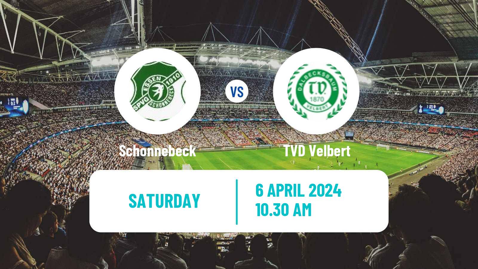 Soccer German Oberliga Niederrhein Schonnebeck - TVD Velbert
