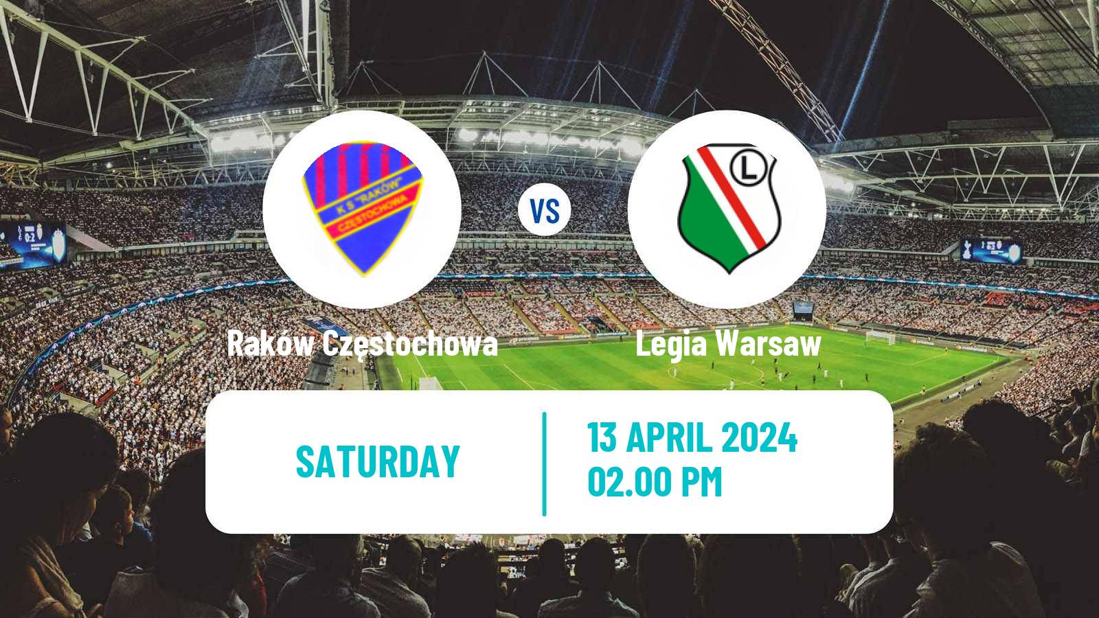 Soccer Polish Ekstraklasa Raków Częstochowa - Legia Warsaw