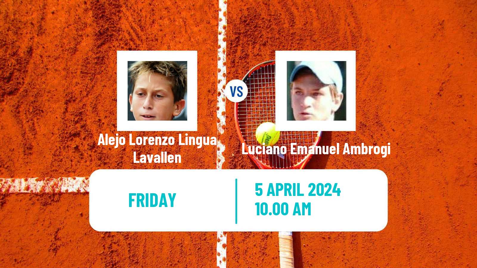 Tennis ITF M15 Bragado 2 Men Alejo Lorenzo Lingua Lavallen - Luciano Emanuel Ambrogi