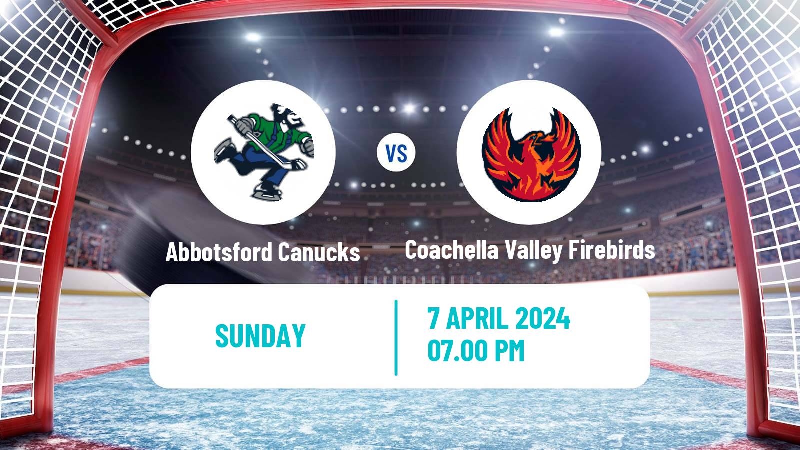 Hockey AHL Abbotsford Canucks - Coachella Valley Firebirds