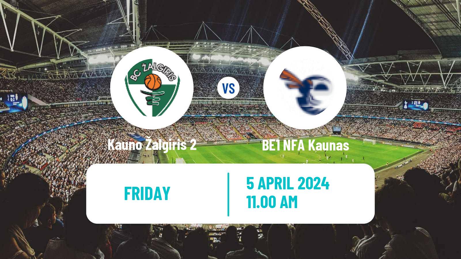 Soccer Lithuanian Division 2 Kauno Žalgiris 2 - BE1 NFA Kaunas