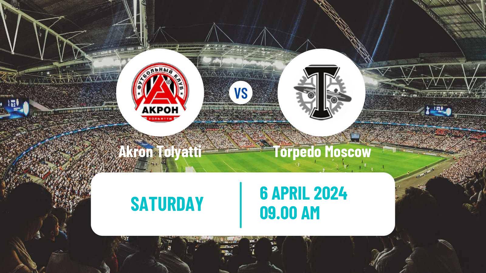 Soccer Russian FNL Akron Tolyatti - Torpedo Moscow