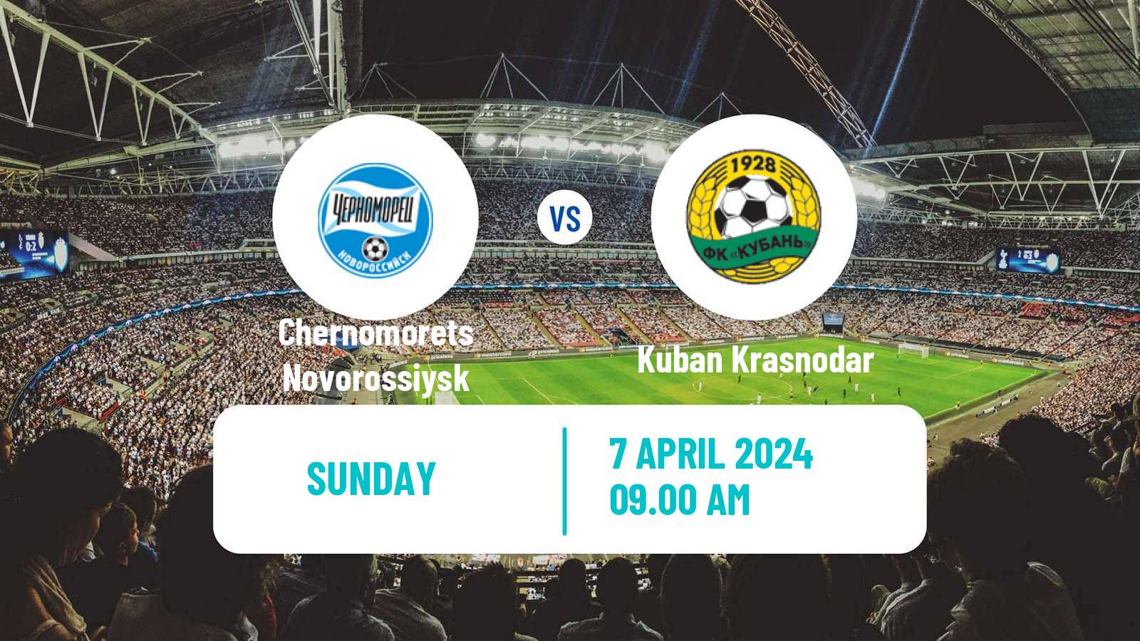 Soccer Russian FNL Chernomorets Novorossiysk - Kuban Krasnodar