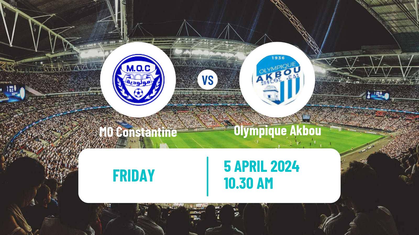 Soccer Algerian Ligue 2 MO Constantine - Olympique Akbou