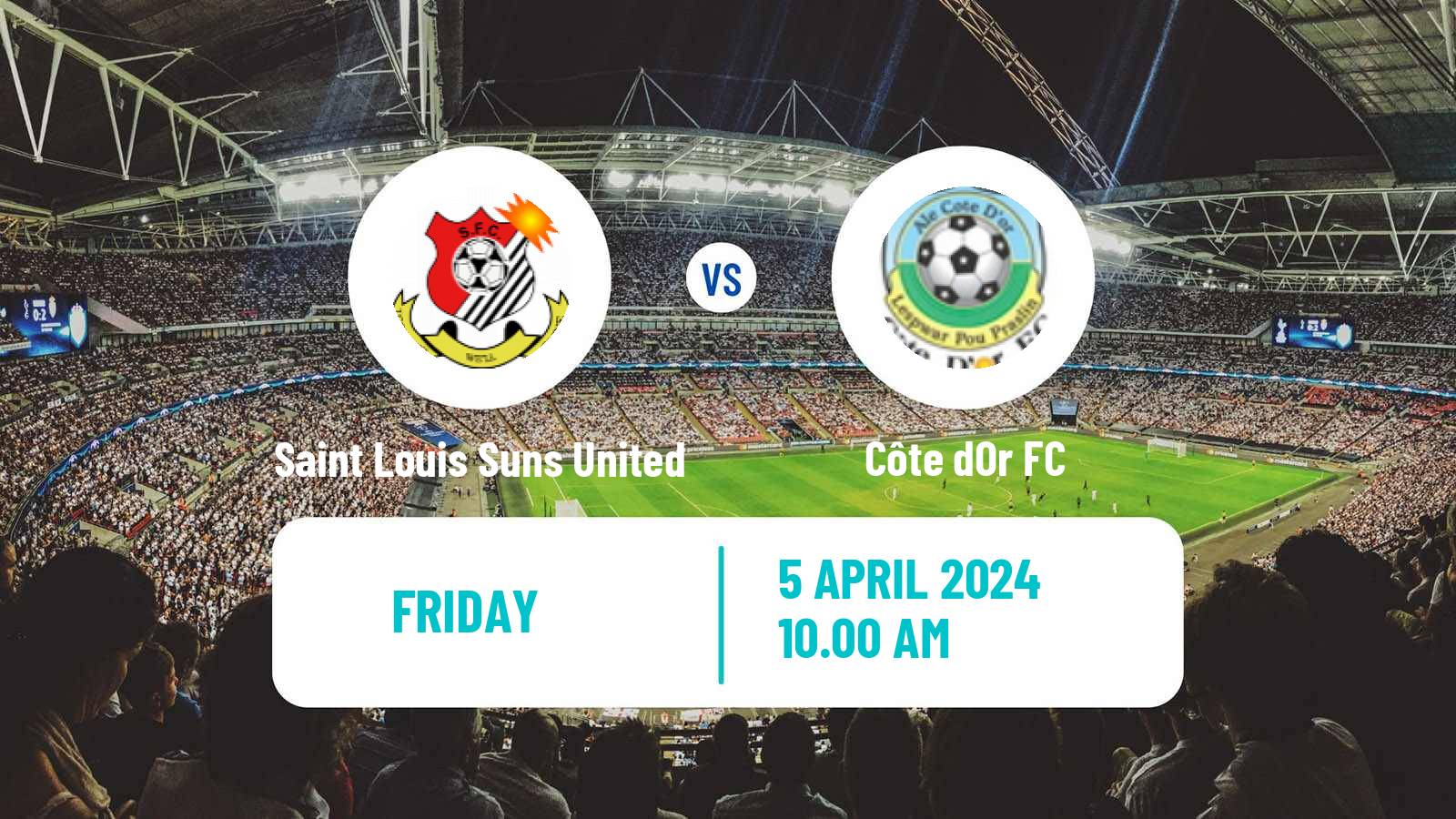 Soccer Seychelles Premier League Saint Louis Suns United - Côte dOr