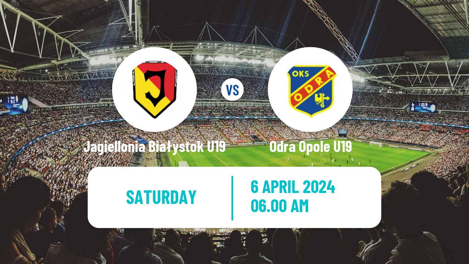 Soccer Polish Central Youth League Jagiellonia Białystok U19 - Odra Opole U19