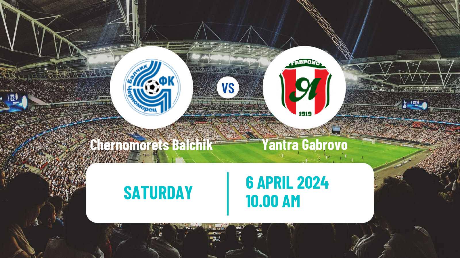 Soccer Bulgarian Vtora Liga Chernomorets Balchik - Yantra Gabrovo