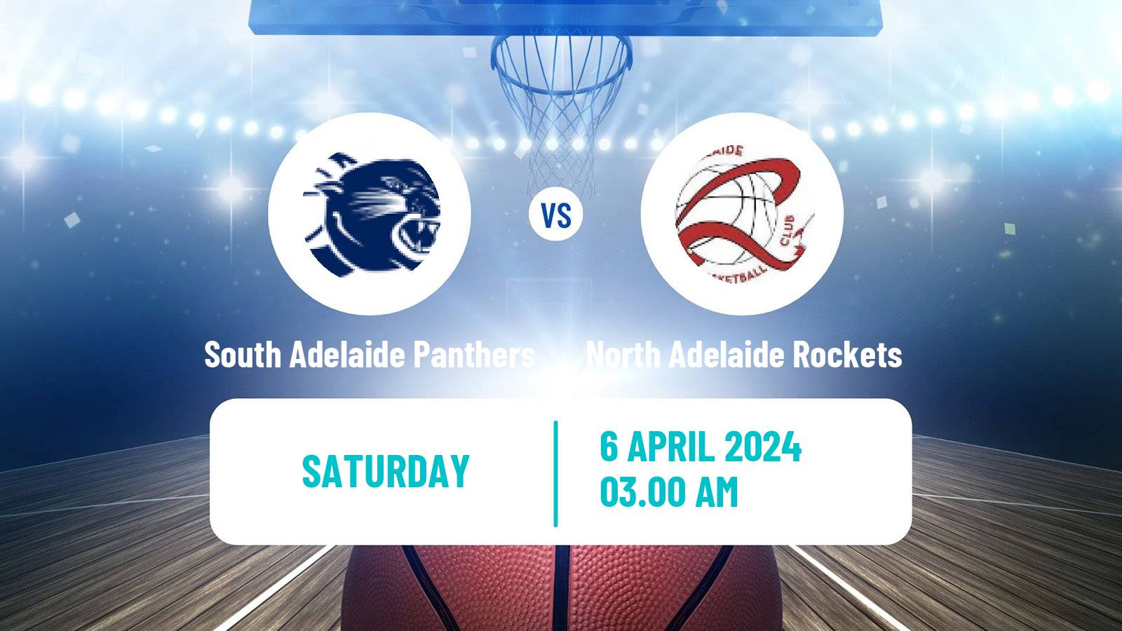 Basketball Australian NBL1 Central South Adelaide Panthers - North Adelaide Rockets