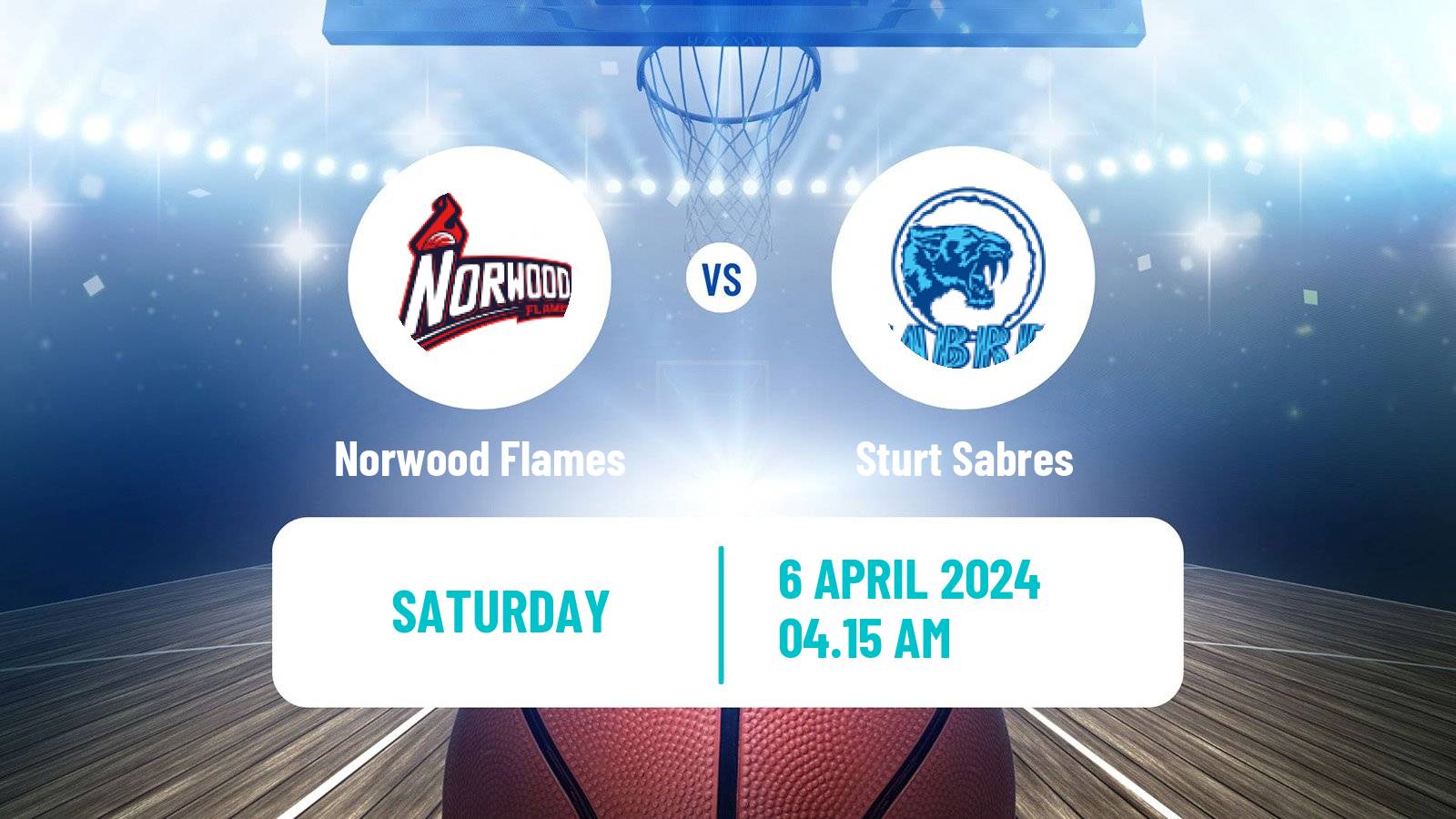Basketball Australian NBL1 Central Norwood Flames - Sturt Sabres