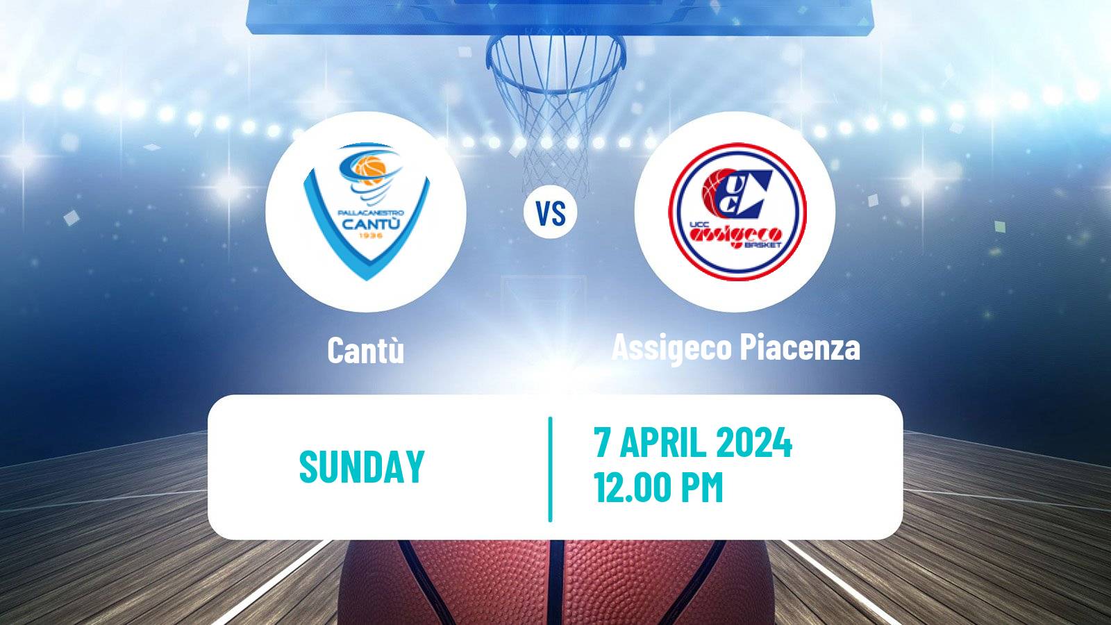 Basketball Italian Serie A2 Basketball Cantù - Assigeco Piacenza