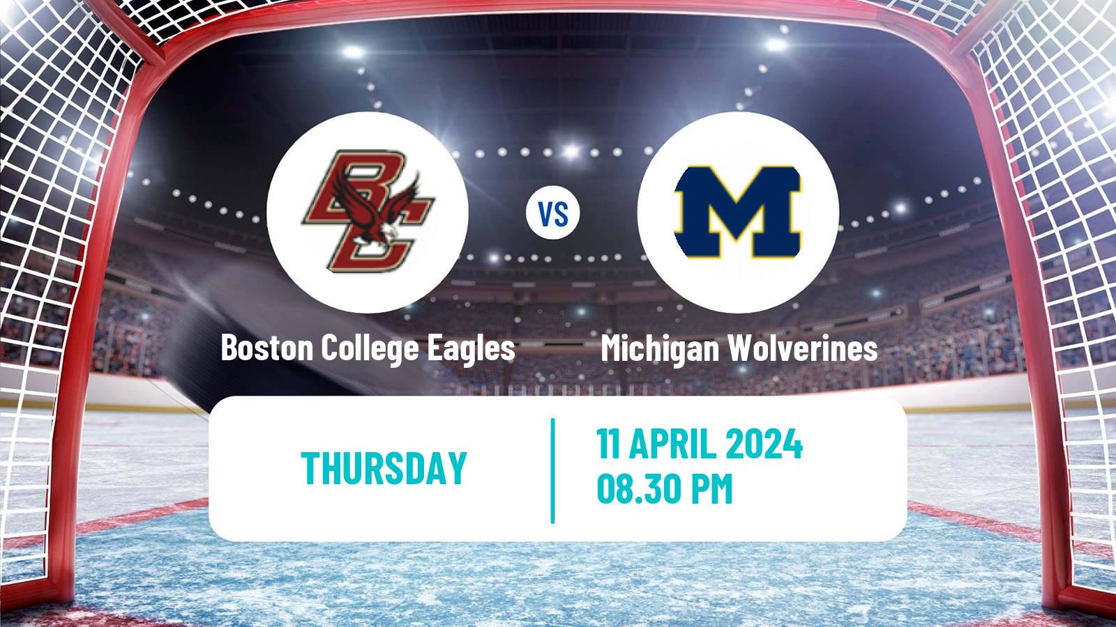 Hockey NCAA Hockey Boston College Eagles - Michigan Wolverines