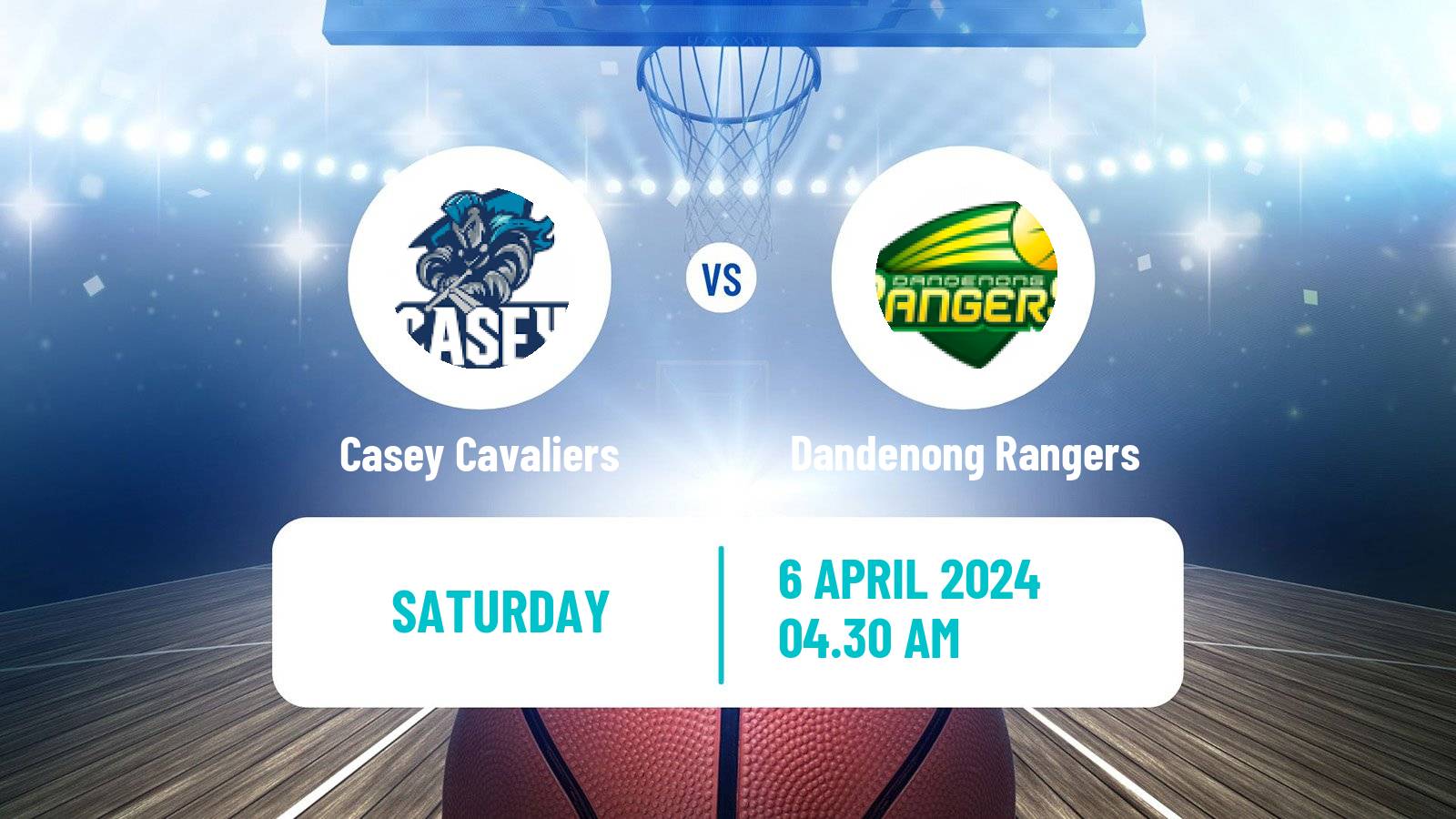 Basketball Australian NBL1 South Casey Cavaliers - Dandenong Rangers