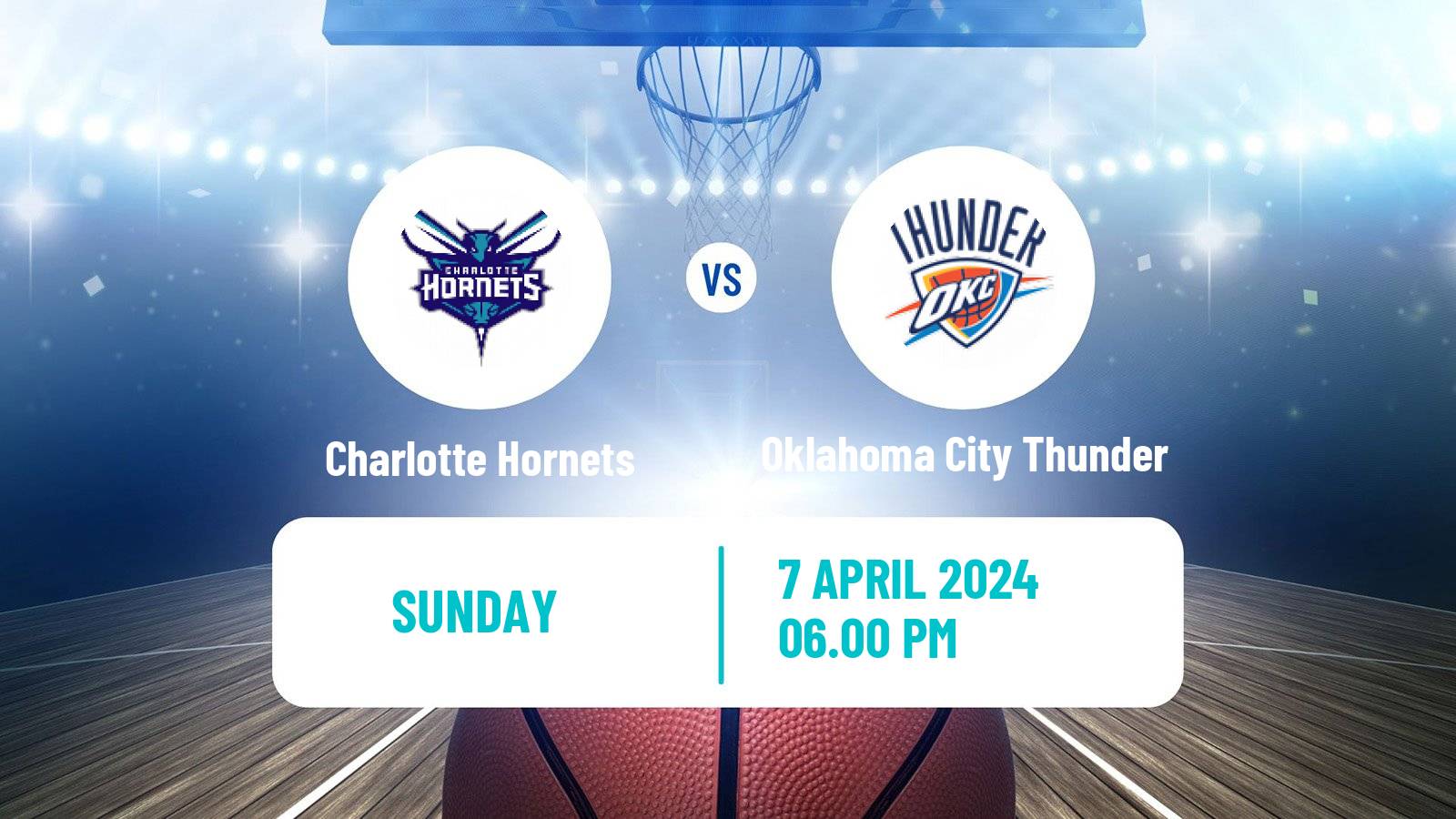 Basketball NBA Charlotte Hornets - Oklahoma City Thunder