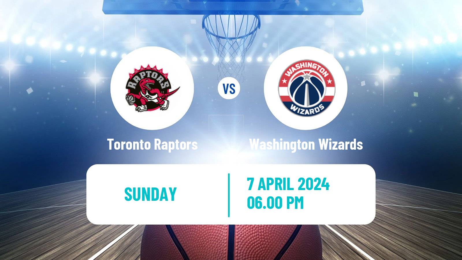 Basketball NBA Toronto Raptors - Washington Wizards