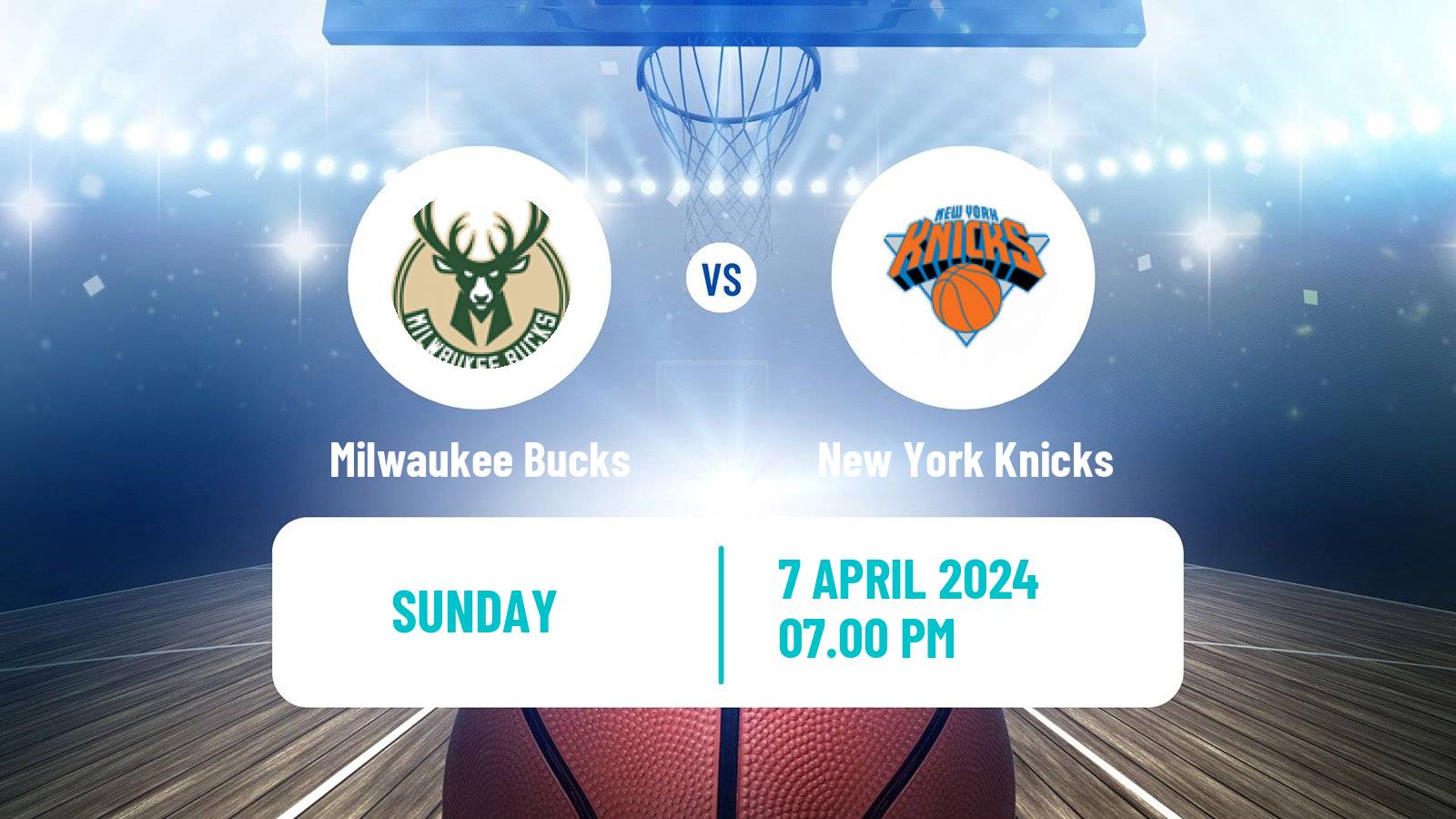 Basketball NBA Milwaukee Bucks - New York Knicks