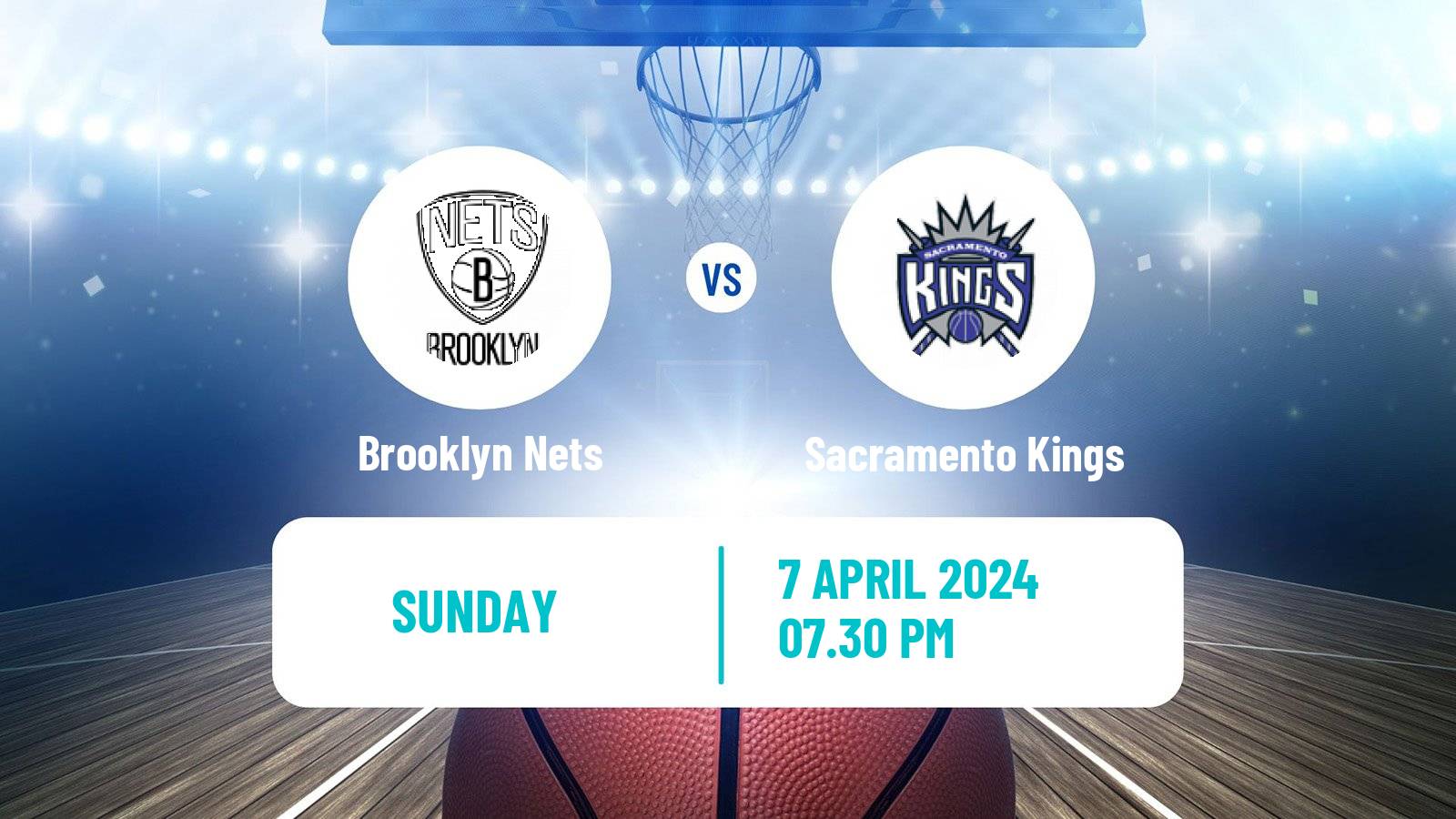 Basketball NBA Brooklyn Nets - Sacramento Kings