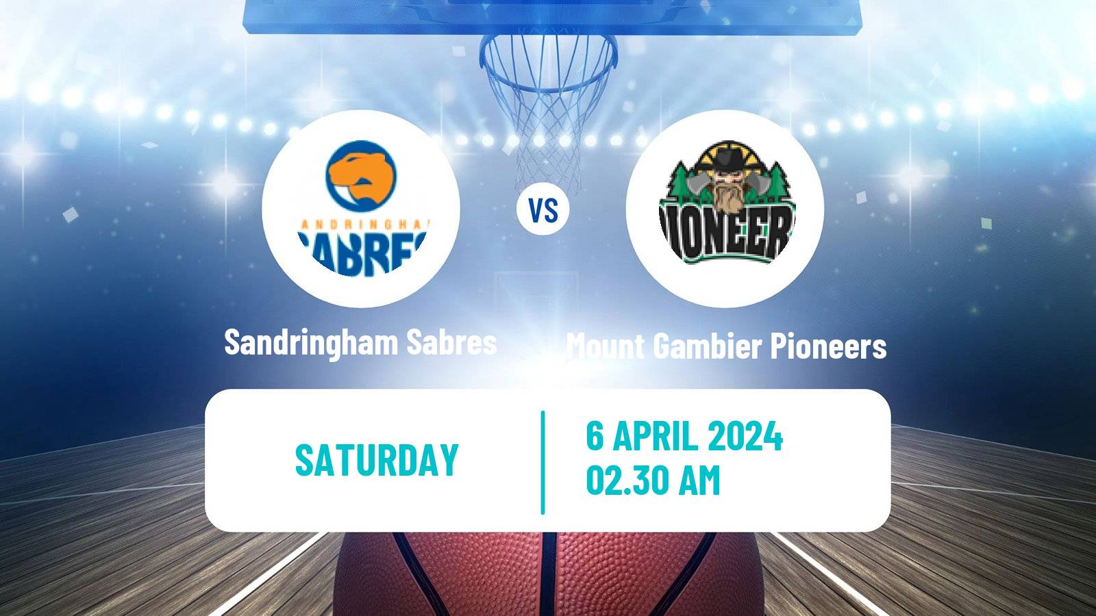 Basketball Australian NBL1 South Women Sandringham Sabres - Mount Gambier Pioneers