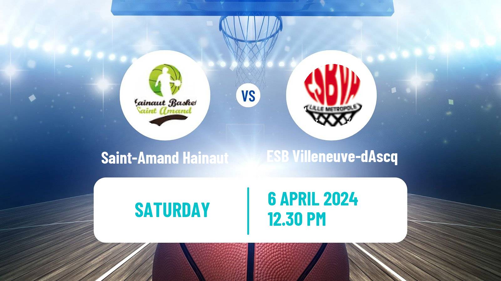 Basketball French LFB Saint-Amand Hainaut - ESB Villeneuve-dAscq