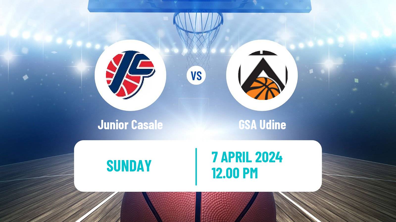 Basketball Italian Serie A2 Basketball Junior Casale - Udine