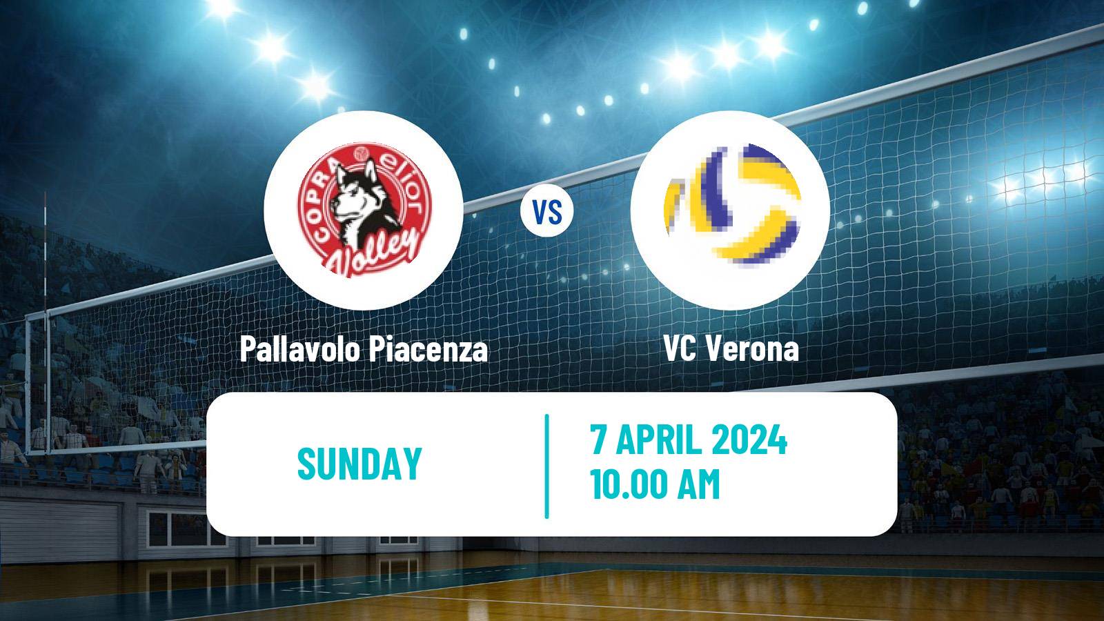 Volleyball Italian SuperLega Volleyball Pallavolo Piacenza - Verona