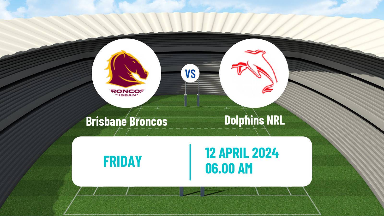 Rugby league Australian NRL Brisbane Broncos - Dolphins