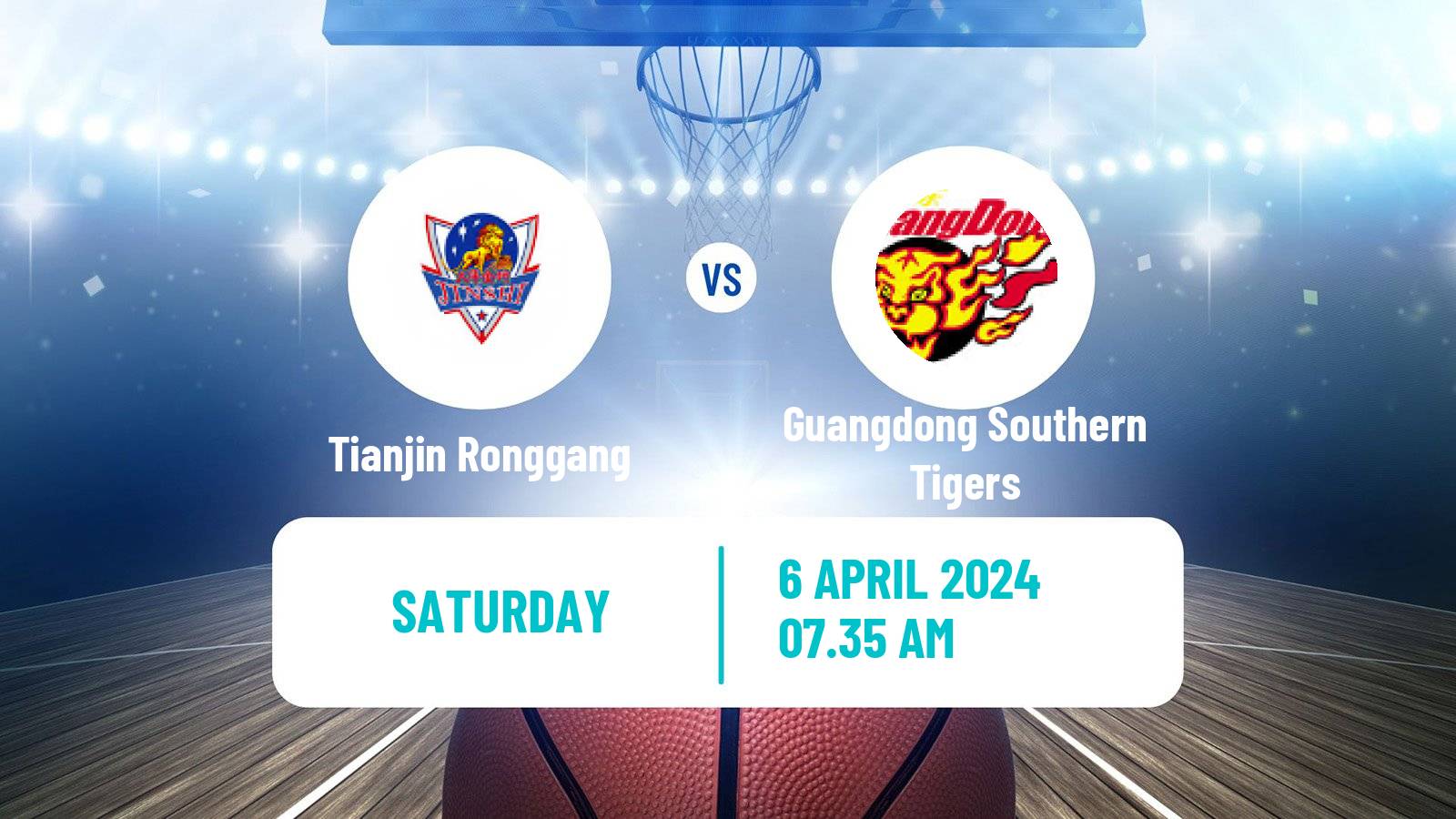 Basketball CBA Tianjin Ronggang - Guangdong Southern Tigers
