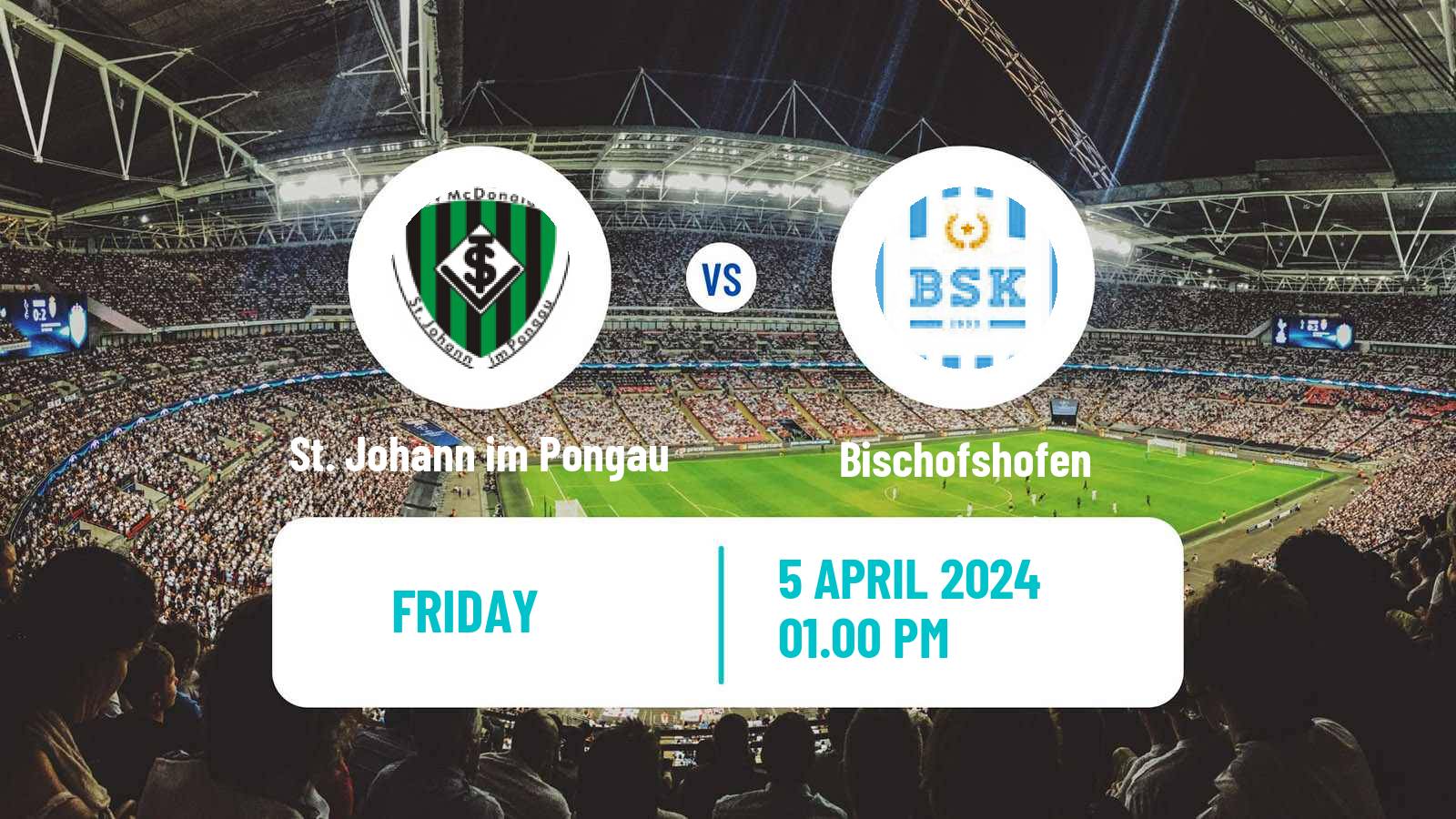 Soccer Austrian Regionalliga West St. Johann im Pongau - Bischofshofen
