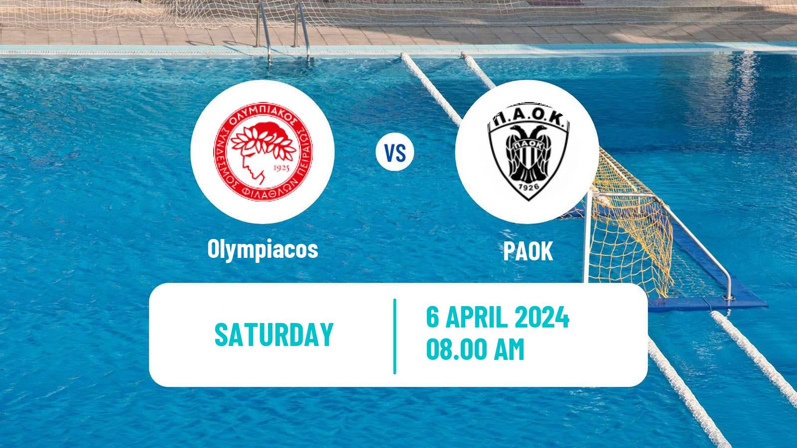 Water polo Greek A1 Water Polo Olympiacos - PAOK