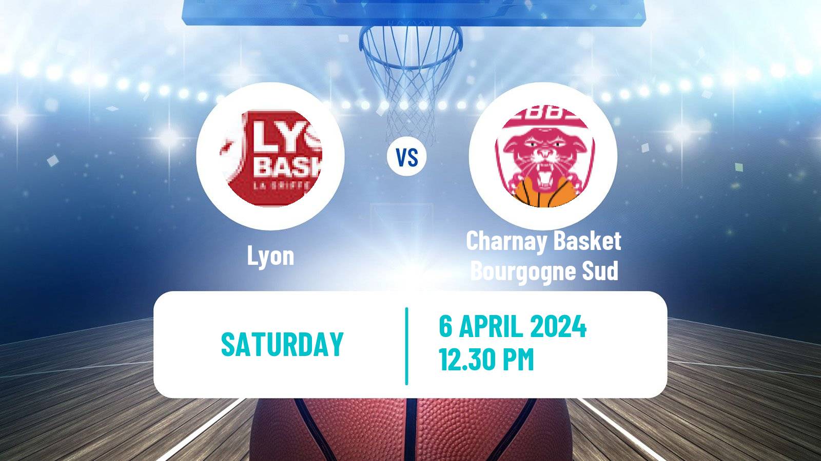 Basketball French LFB Lyon - Charnay Basket Bourgogne Sud