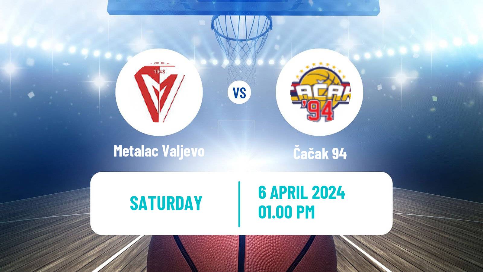 Basketball Serbian First League Basketball Metalac Valjevo - Čačak 94