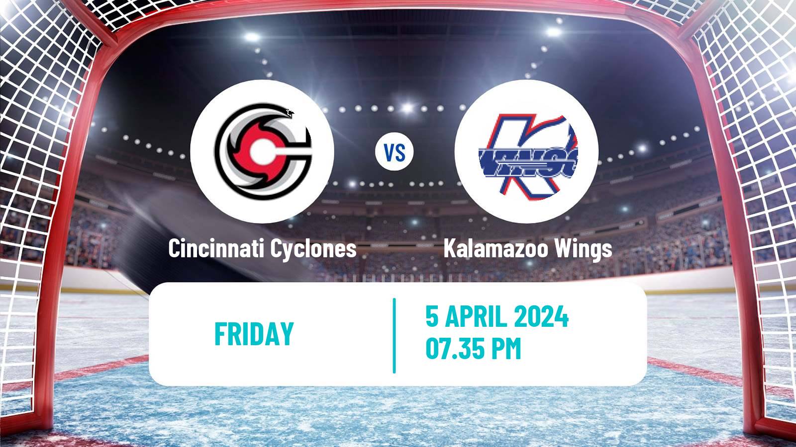 Hockey ECHL Cincinnati Cyclones - Kalamazoo Wings