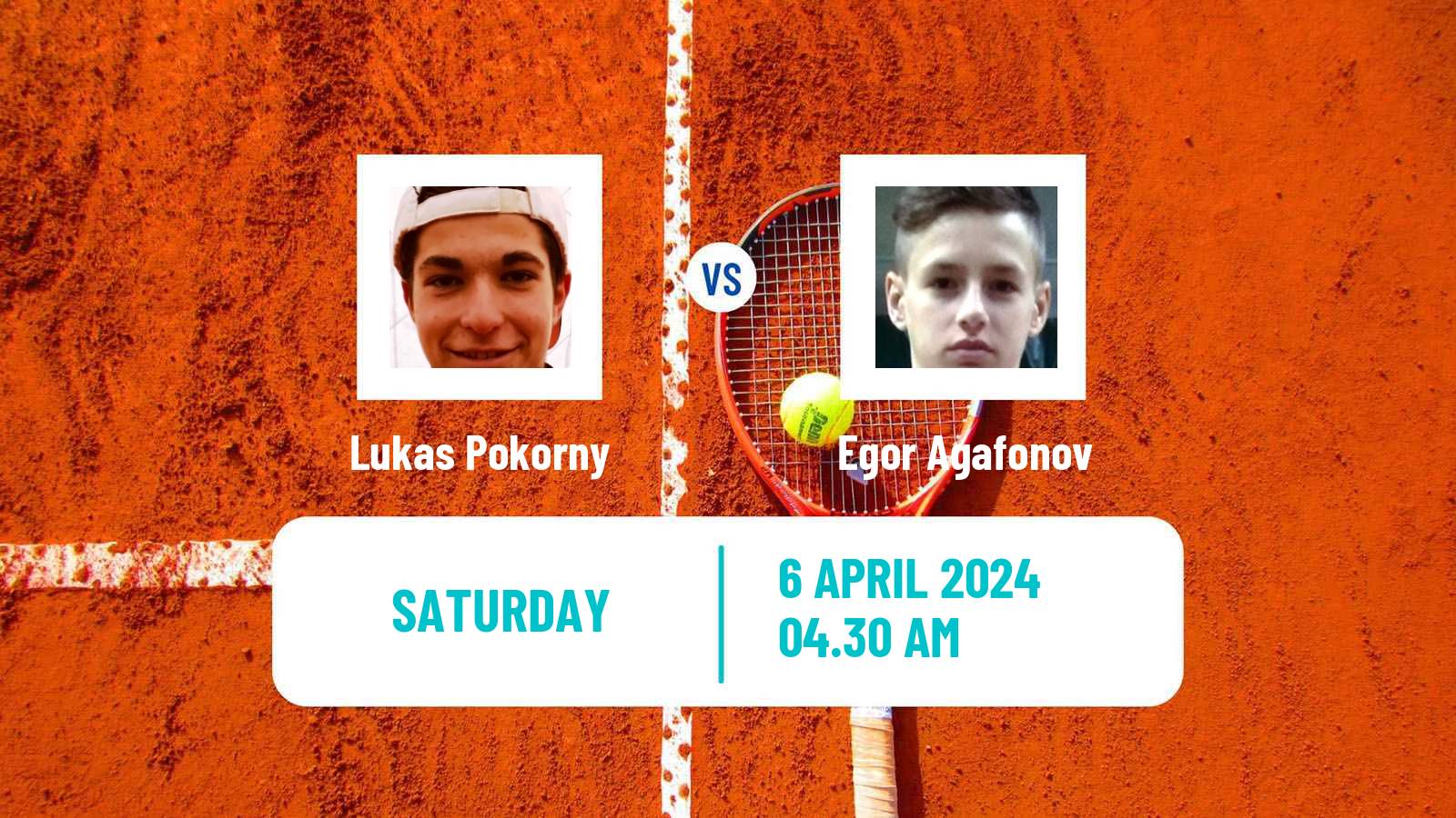 Tennis ITF M15 Monastir 14 Men Lukas Pokorny - Egor Agafonov