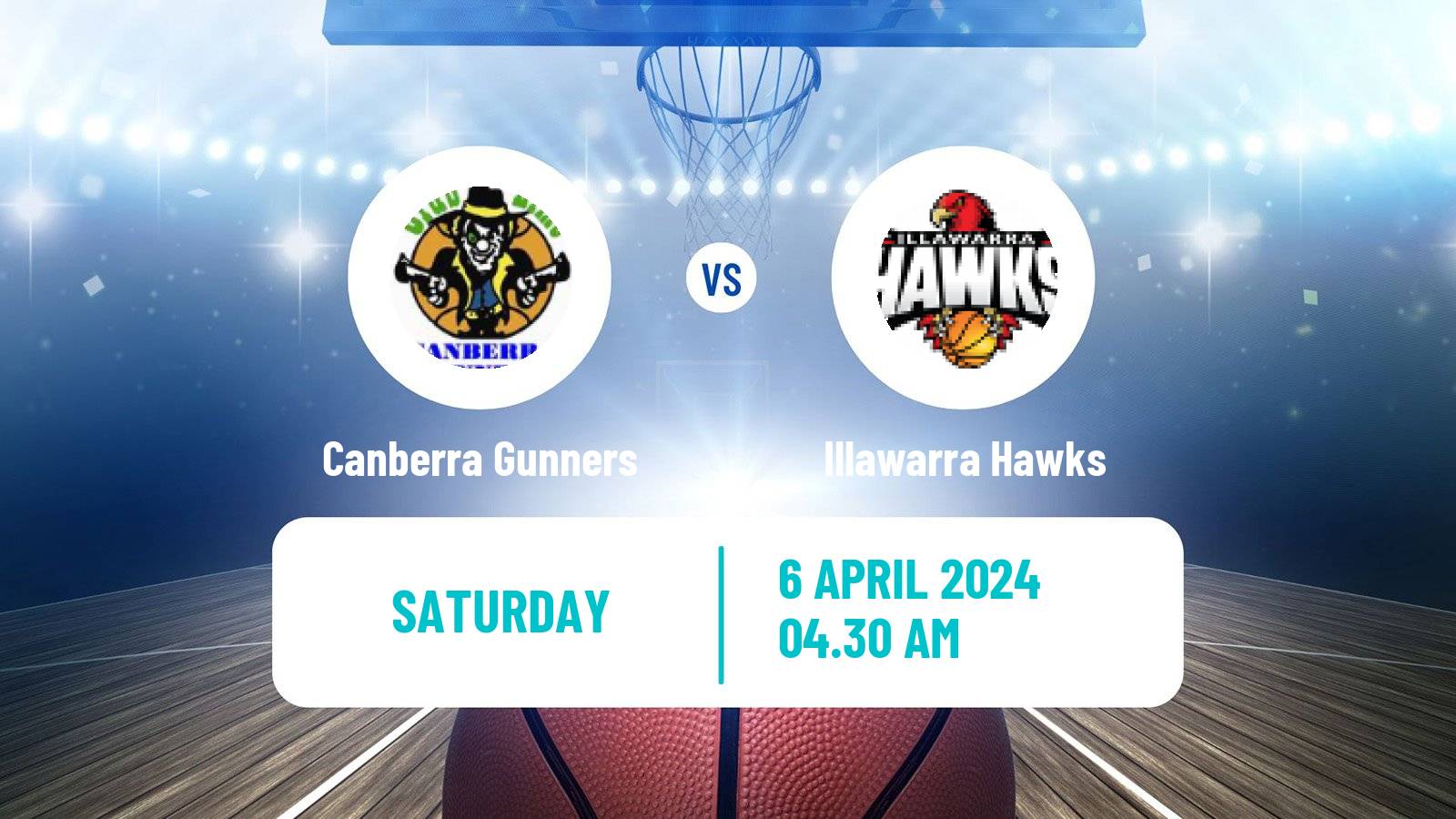 Basketball Australian NBL1 East Canberra Gunners - Illawarra Hawks