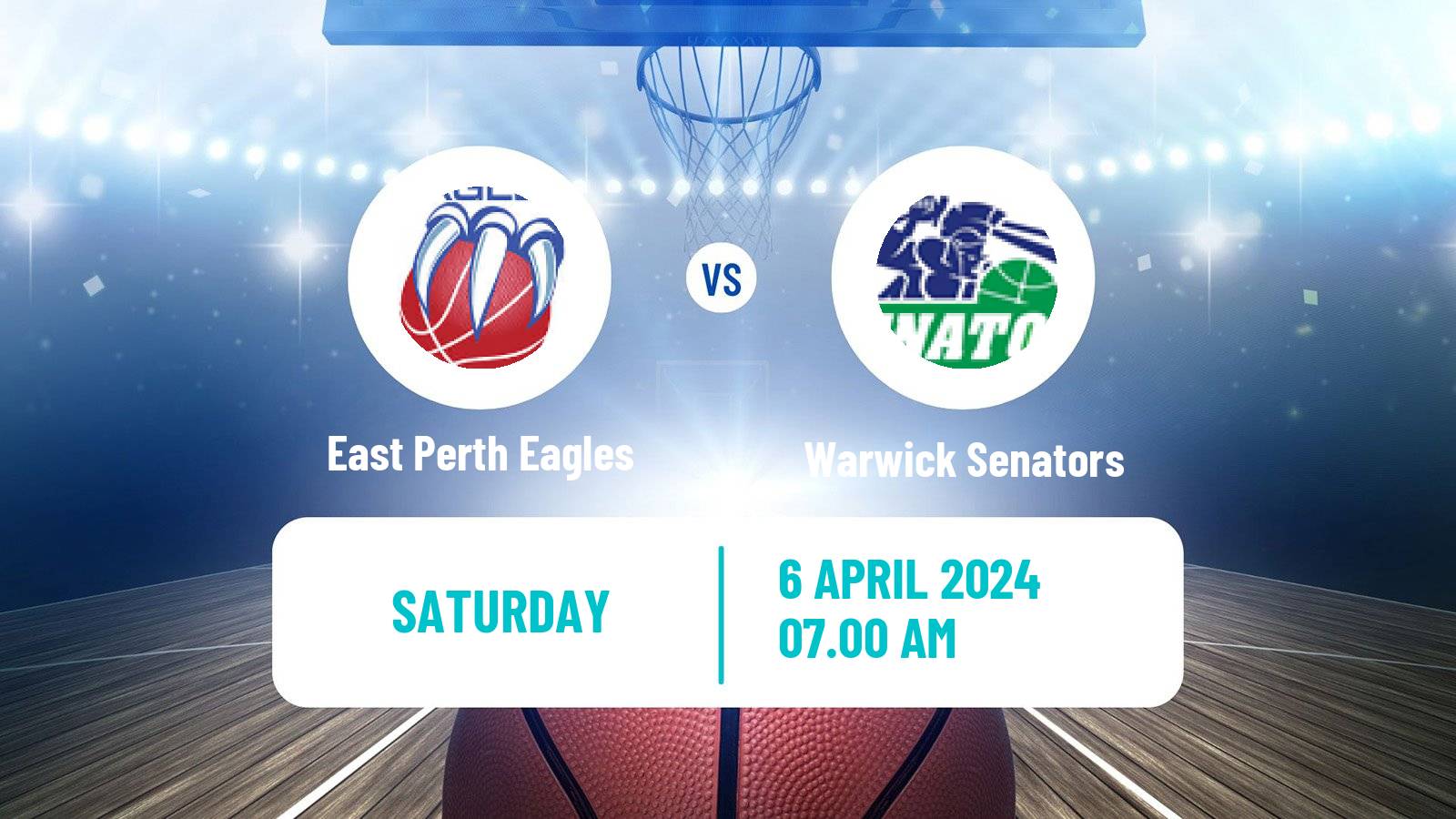 Basketball Australian NBL1 West East Perth Eagles - Warwick Senators