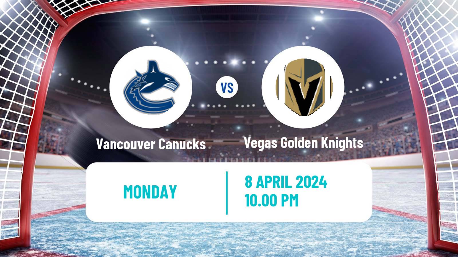 Hockey NHL Vancouver Canucks - Vegas Golden Knights