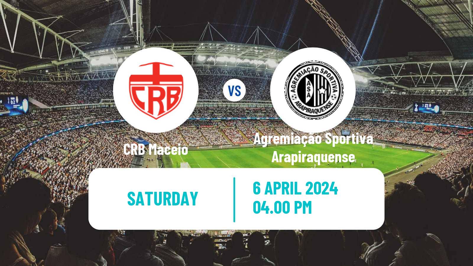 Soccer Brazilian Campeonato Alagoano CRB Maceio - Agremiação Sportiva Arapiraquense