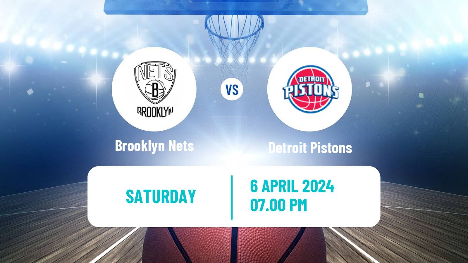 Basketball NBA Brooklyn Nets - Detroit Pistons