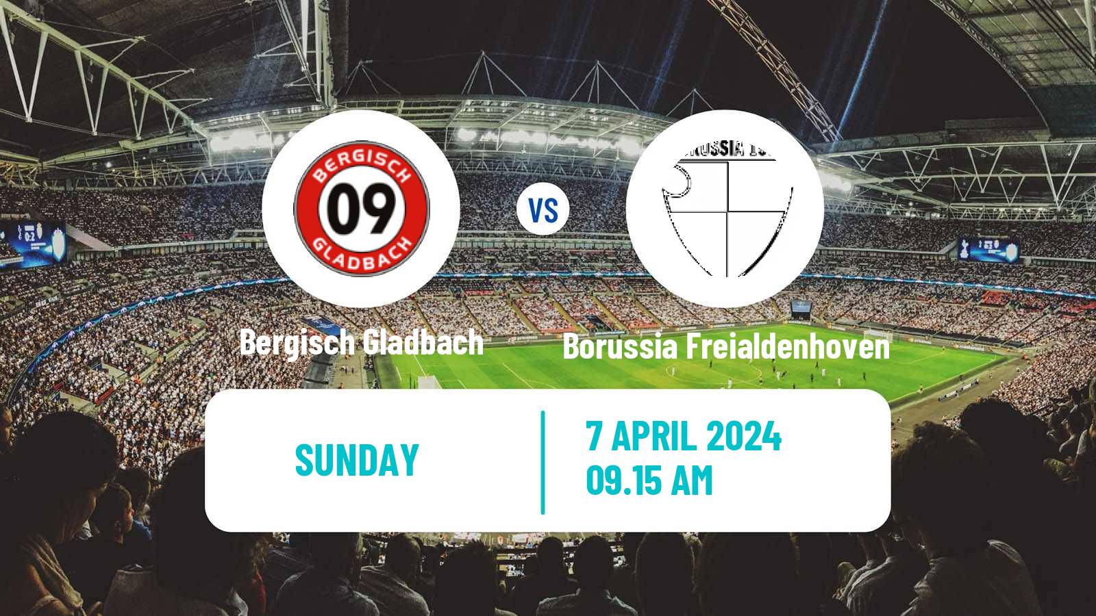 Soccer German Oberliga Mittelrhein Bergisch Gladbach - Borussia Freialdenhoven