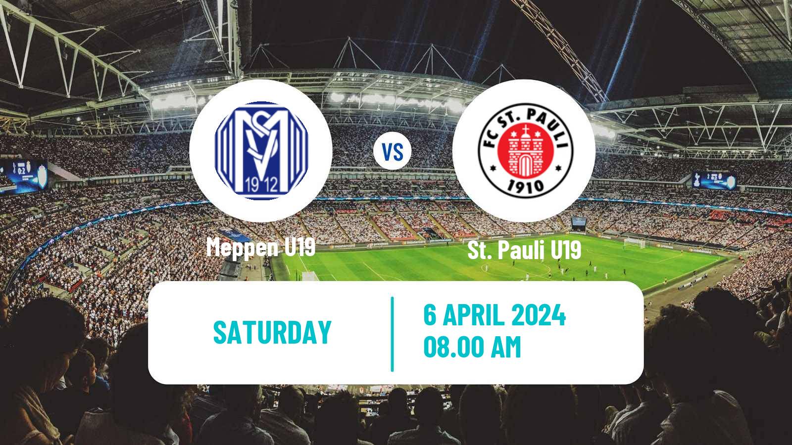 Soccer German Junioren Bundesliga North Meppen U19 - St. Pauli U19