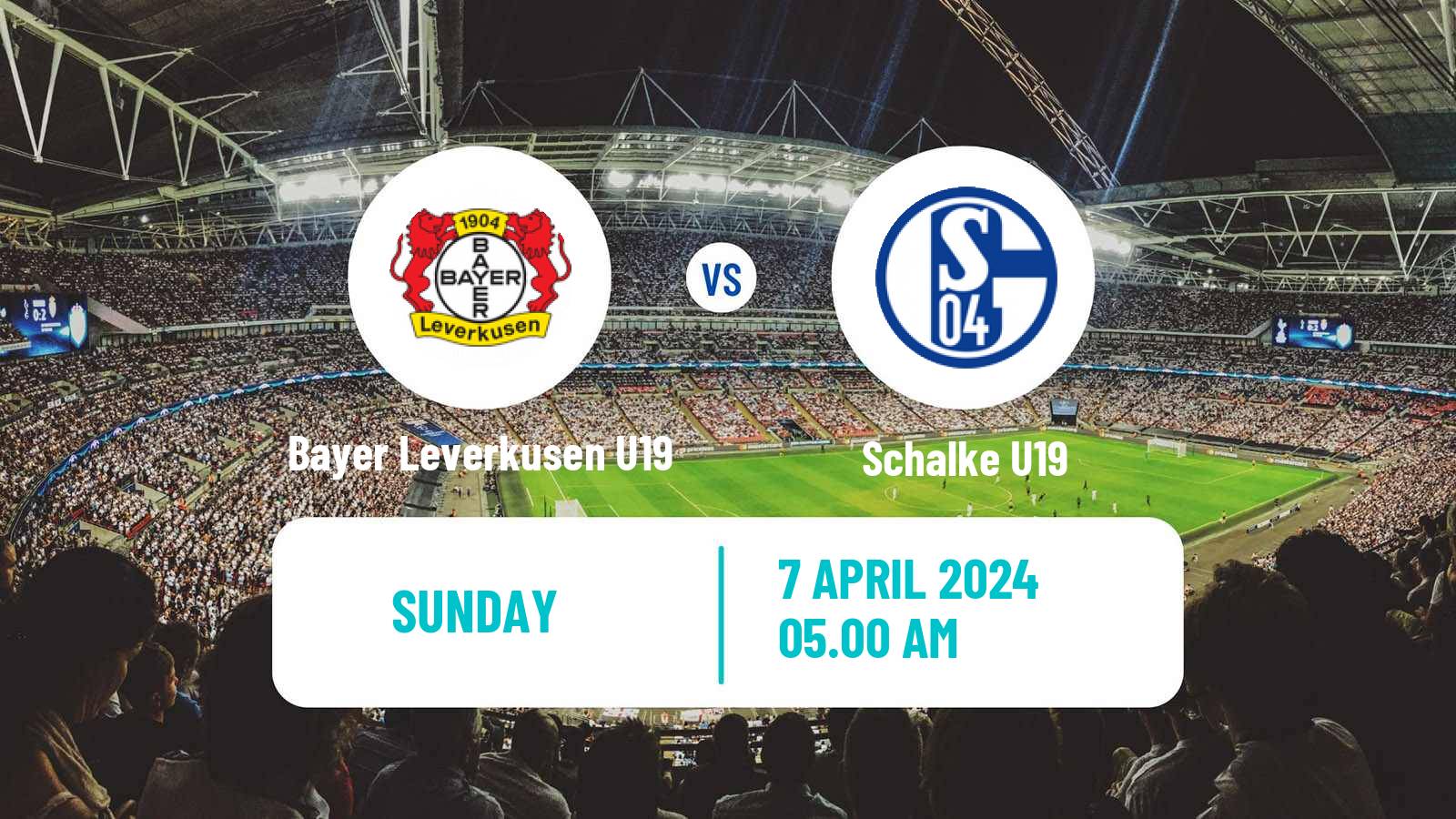 Soccer German Junioren Bundesliga West Bayer Leverkusen U19 - Schalke U19